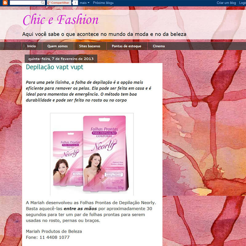 Blog Chic e Fashion 07/02/2013